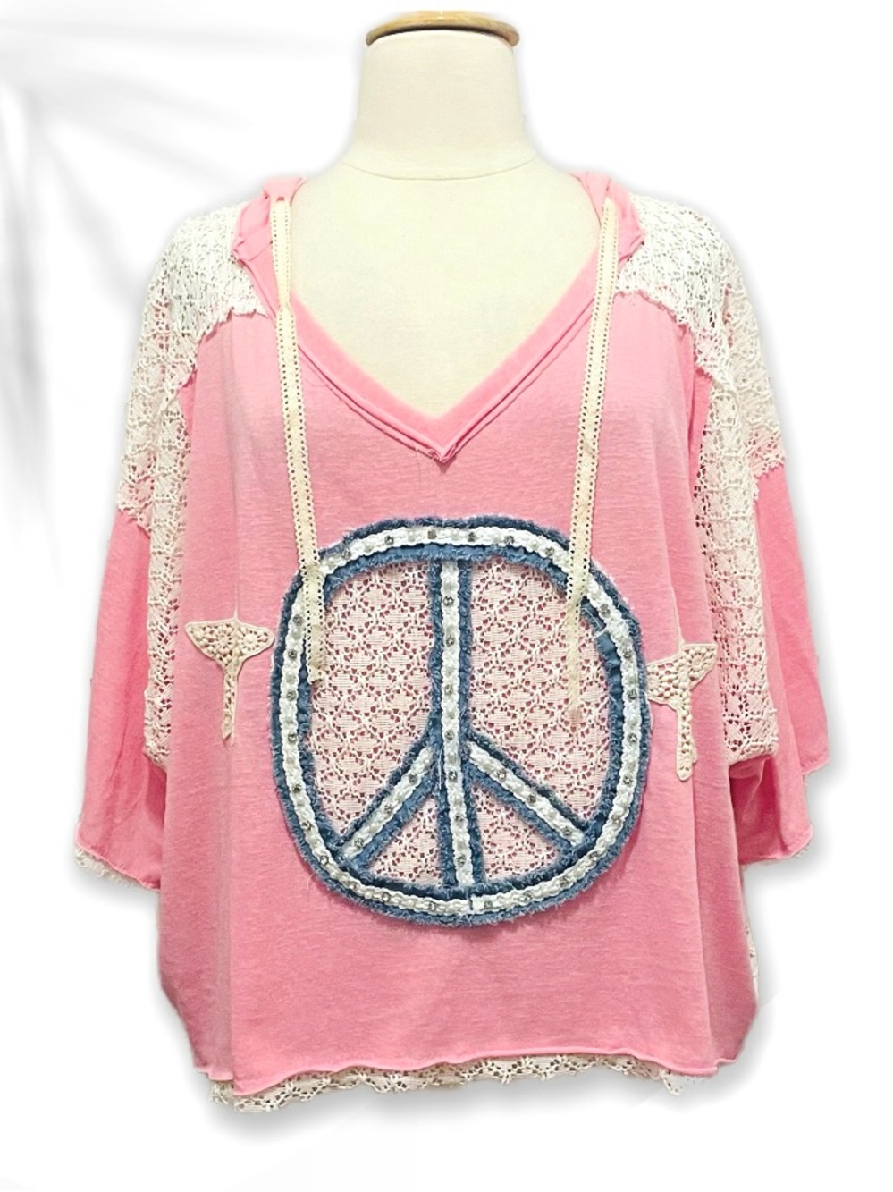 POL Peace Sign Hoodie sz  L-2XL BNIB